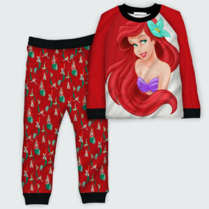 Disney Ariel Princess Unisex Pajamas RED
