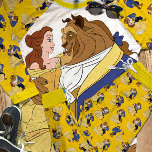 Beauty And The Beast Pajamas Yellow (Unisex 2025) 2 bb unisex pajama vkqoa