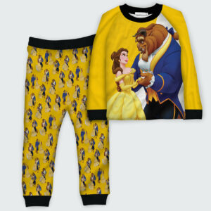 Beauty And The Beast Pajama Yellow With Black Border