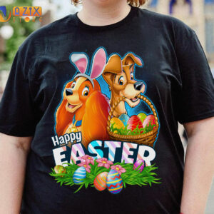 Lady and The Tramp Happy Easter Day T-Shirt 2 Lady and The Tramp Happy Easter Day T-Shirt