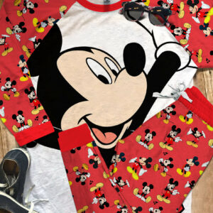 Red Smiling Mickey Family Pajamas - Unisex 2025 2 mk unisex pajama kt7c5