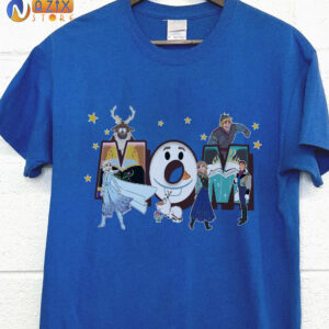 T-Shirts For Mom With Frozen Characters Printed T-Shirts For Mom With Frozen Characters Printed