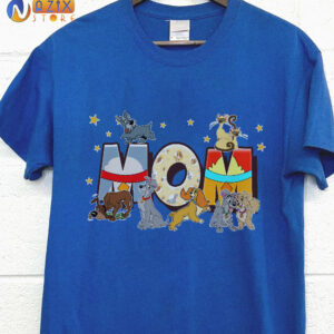 Lady And The Tramp’s Characters Printed T-shirts For Mom Lady And The Tramp’s Characters Printed T-shirts For Mom