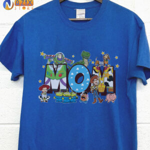 T-shirt For Mom With Pictures Of Toy Disney Characters T-shirt For Mom With Pictures Of Toy Disney Characters