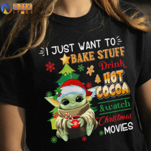 I Just Want Baby Yoda Christmas T-Shirt 3 t shirt i just want baby yoda qoxqx