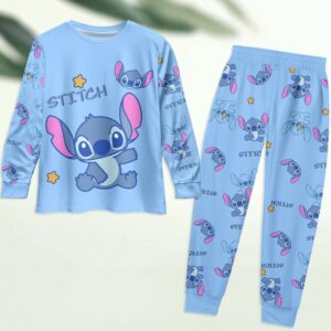 Stitch Pajama Set – Cozy Blue Sleepwear for Kids & Adults 2 Stitch Pajama Set2